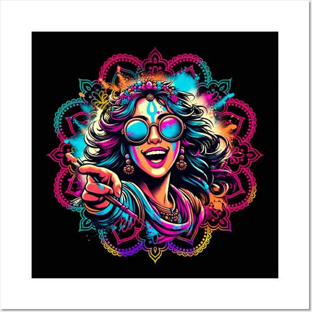 T shirt for Happy Holi festival celebration 05 Wall Art by fadinstitute